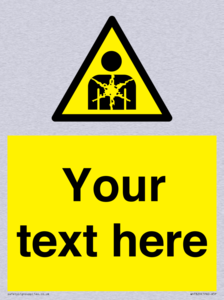 Custom Warning substance or mixture presenting a health hazard